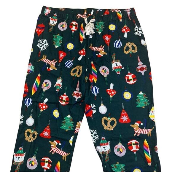Old Navy Patterned Microfleece Pajama Jogger Pants - Christmas Size Large - Picture 2 of 6